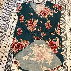 BD Collection Floral Top Shirt Size S